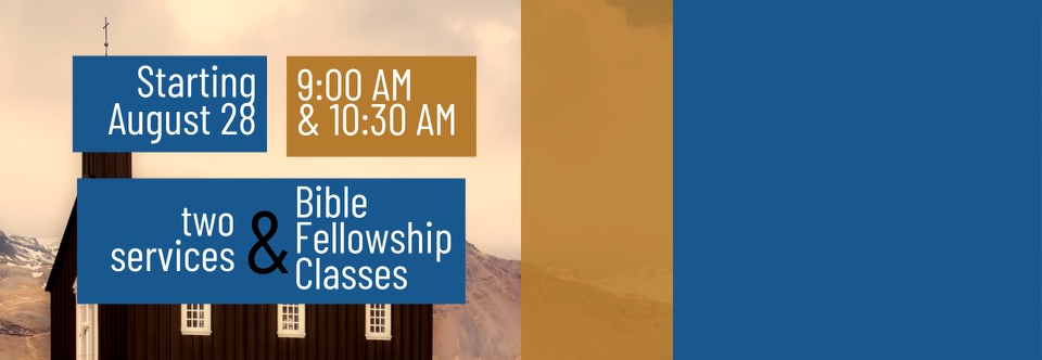Fall Worship Schedule